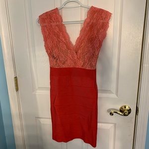 Pink sleeveless Bebe dress